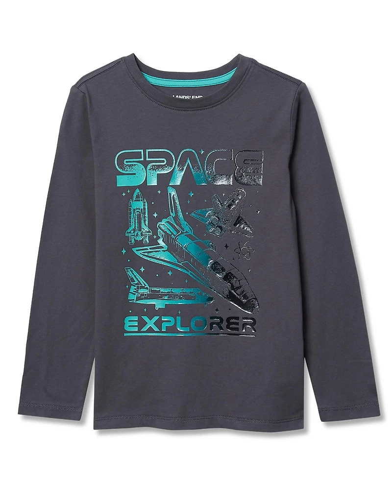 Lands' End Boys Long Sleeve Graphic Tee