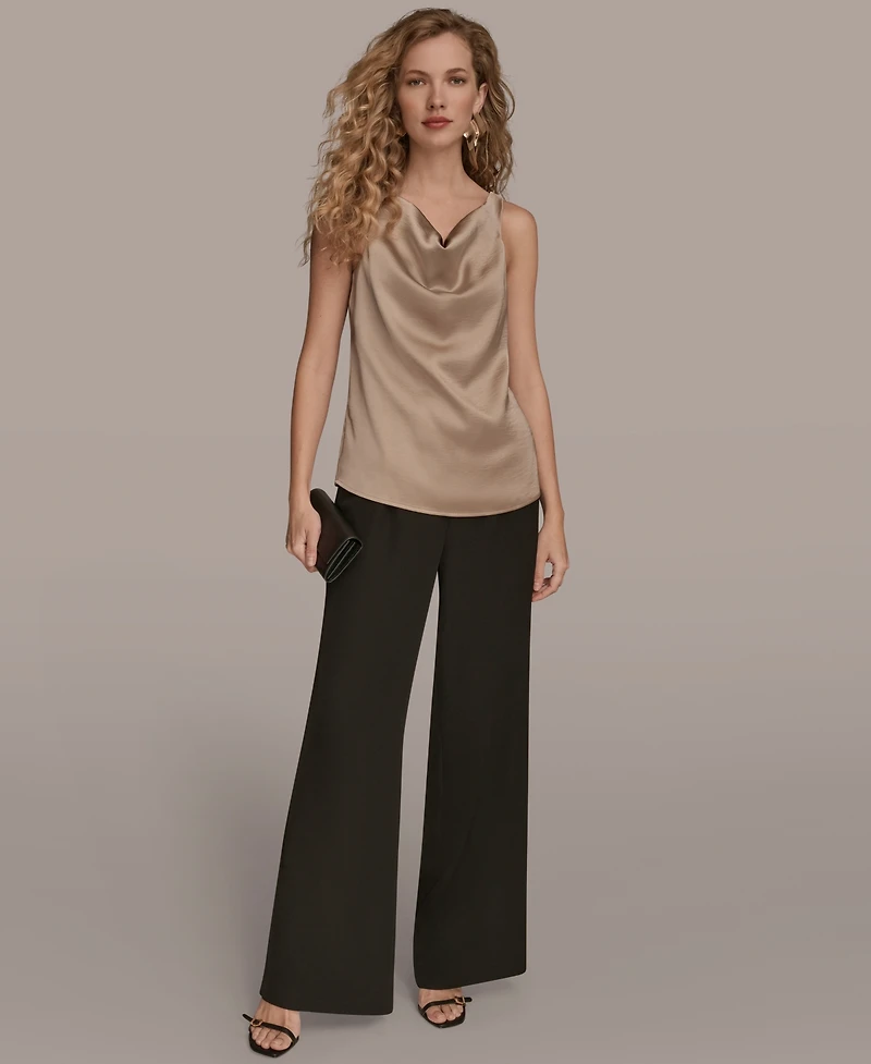 Donna Karan New York Women's Charmeuse Cowl Neck Tank Top