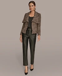 Donna Karan New York Women's Belted Tweed Blazer