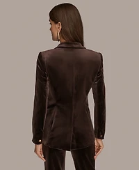 Donna Karan New York Women's Velvet One Button Jacket