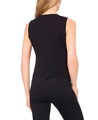 CeCe Women's Jewel Button Sleeveless Vest