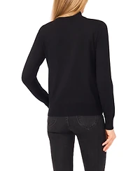 CeCe Women's Scarf Tie Neck Sweater