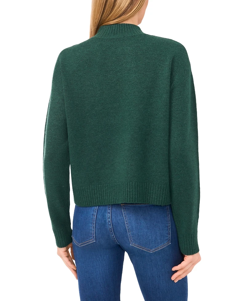CeCe Women's Button Detail Sweater