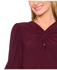 CeCe Women's Twist Keyhole Knit Top