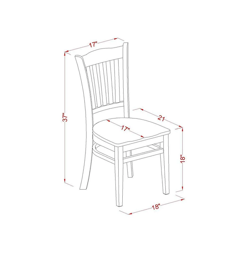 East West Furniture Dining Room Set Linen White