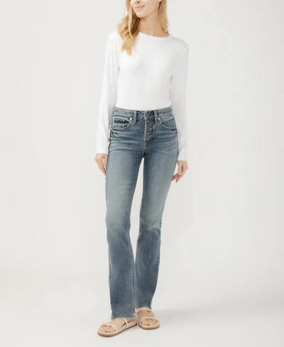 Silver Jeans Co. Women's Avery High Rise Curvy Fit Slim Bootcut
