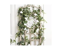 Slickblue Tall Mocha Vinyl Garden Trellis for Climbing Plants and Vertical Growth
