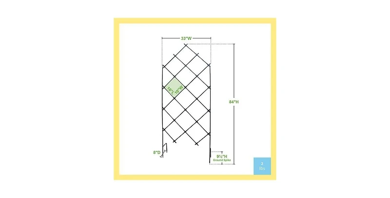 Slickblue Outdoor Wrought Iron Lattice Garden Trellis for Climbing Plants and Vines