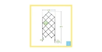 Slickblue Outdoor Wrought Iron Lattice Garden Trellis for Climbing Plants and Vines