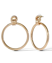 Jessica Simpson Oversized Gold Circle Drop Earrings