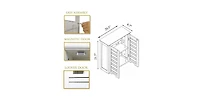 Slickblue Bathroom Wall-Mount Cabinet with Louver Doors, Wood Finish for Stylish Storage