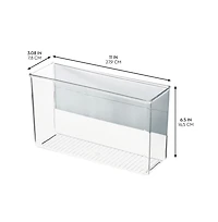 iDesign Recycled Plastic Large Laundry Room Magnetic Storage Bin, Clear