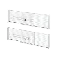 iDesign Recycled Plastic Adjustable Drawer Dividers - Set of 2 - Clear