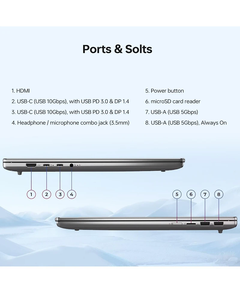 Lenovo IdeaPad Slim 5 16" Premium Traditional Laptop Intel Core 7 240H 16GB Ram Intel Graphics 512GB Ssd Storage Windows 11 Home Wuxga 60Hz