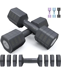Adjustable Dumbbells Hand Weights Set: 4 In 1 Weight Each 2lb 3lb 4lb 5lb Free Weights Dumbbells Set
