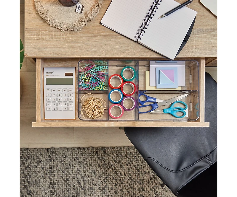 iDesign Interlocking Divided Drawer Organizer