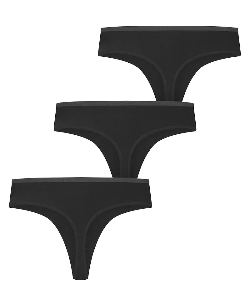 City Chic Plus 3 Pack Cotton Thong