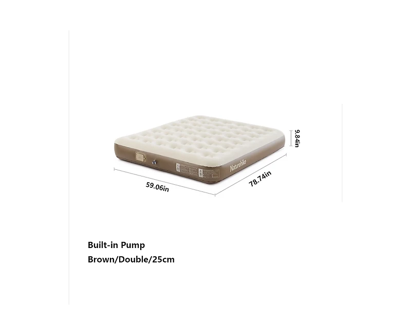 Naturehike 1/2/3 Person Self-Inflating Camping Air Mattresses,3 sizes Thick-Portable Lightweight Unmute-Sleeping Mat with Built-in Inflation Pump
