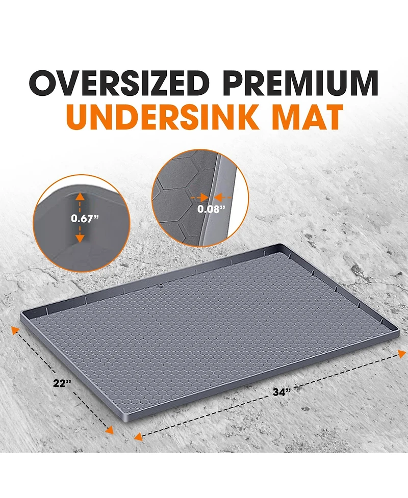 Cheer Collection Sillicone Under Sink Mat 22" x 34"
