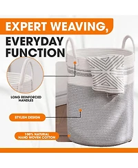 Cheer Collection Large Laundry Hamper (15" x 19.7