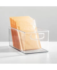 iDesign Plastic Storage Bins with Handles - Set of 2 - Clear