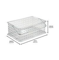 iDesign Large Stackable Shower Caddy Basket, Clear, Made in Usa