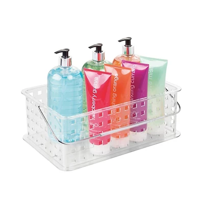 iDesign Large Stackable Shower Caddy Basket, Clear, Made in Usa