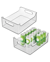 iDesign Plastic Stackable Pantry Bin with Handles, Clear, Made in Usa