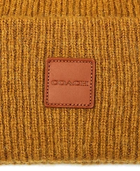 Coach Men's Leather Patch Bean Hat
