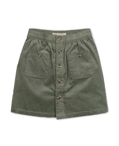 Hope & Henry Toddler Girls Organic Corduroy Button Front Skirt
