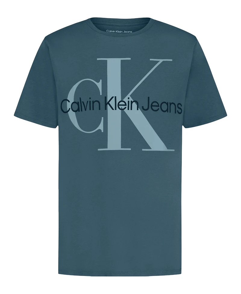 Calvin Klein Big Boys Monogram Logo Short Sleeve T-Shirt