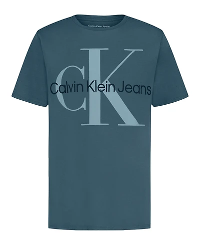 Calvin Klein Big Boys Monogram Logo Short Sleeve T-Shirt