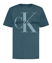 Calvin Klein Big Boys Monogram Logo Short Sleeve T-Shirt