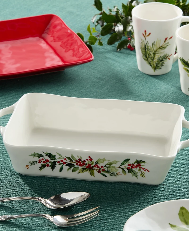 Certified International Holly Vines Medium Rectangular Baker