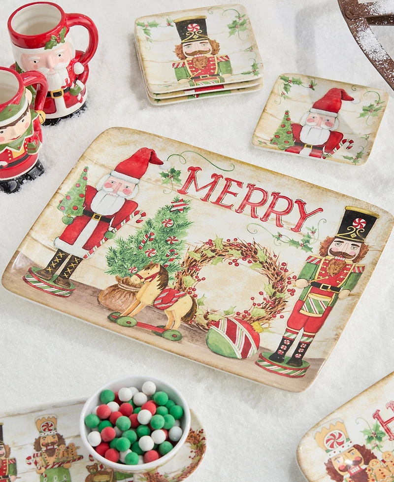 Certified International Nutcracker Parade Rectangular Platter