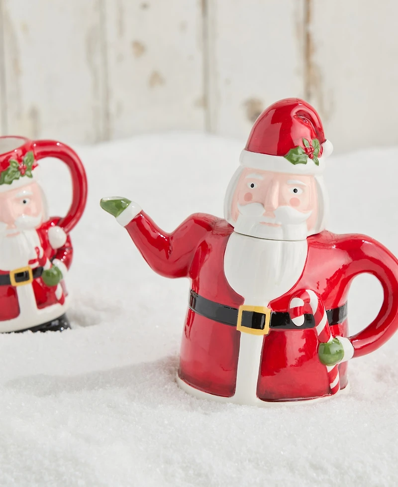 Certified International Nutcracker Parade 3-d Santa Teapot