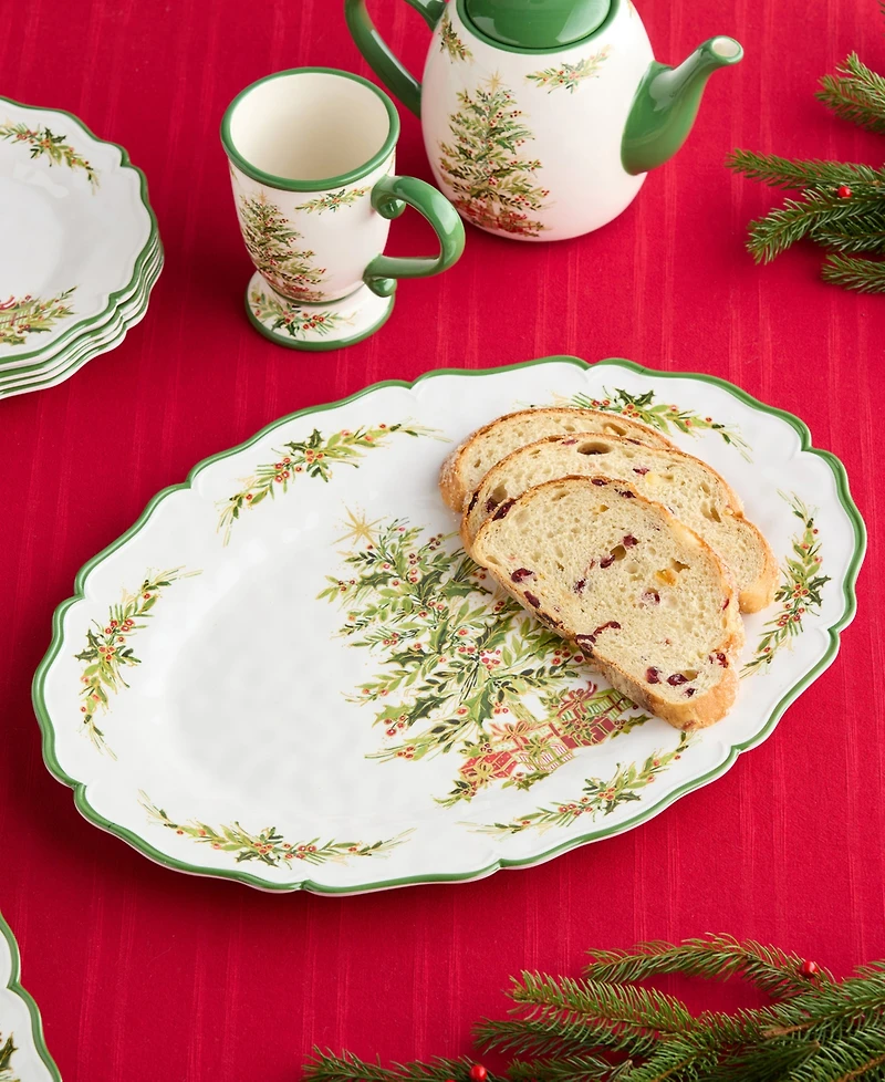 Certified International Holly Tree Melamine 2-Pc. Serving Platters