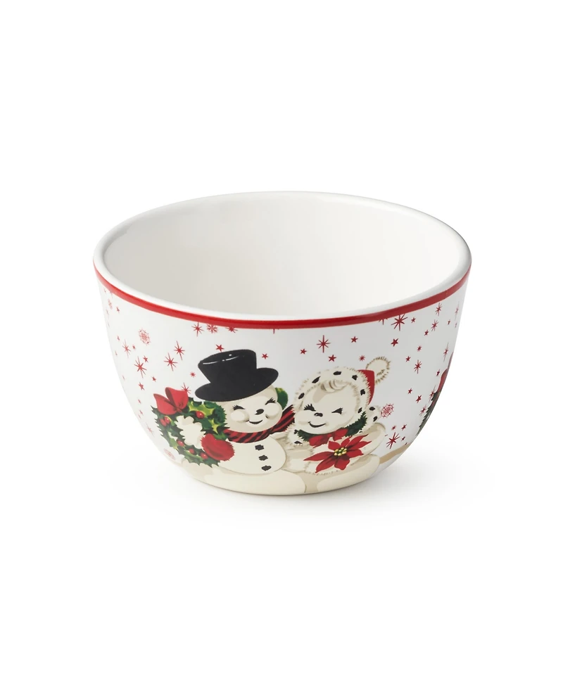 Certified International Santa's Retro Christmas Ice Cream Bowls, Set of 4