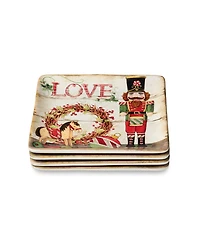 Certified International Nutcracker Parade Dessert Plates, Set of 4