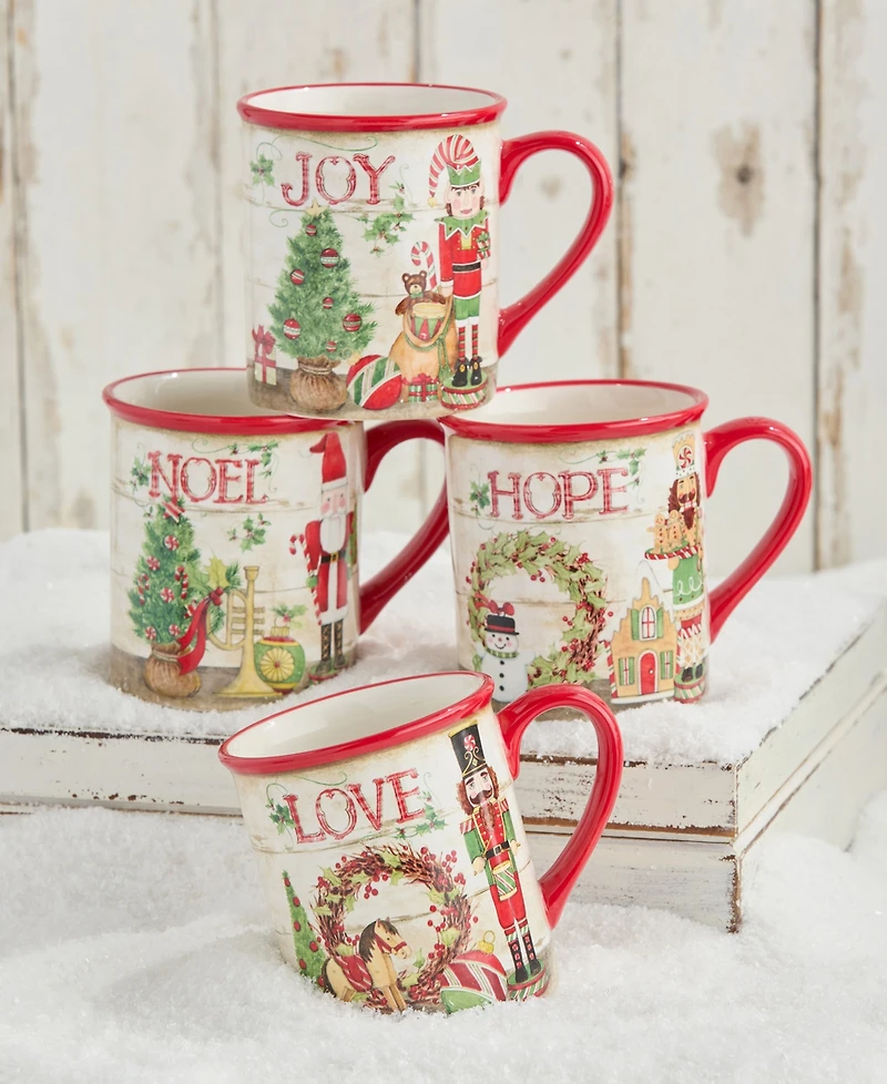 Certified International Nutcracker Parade Mugs, Set of 4
