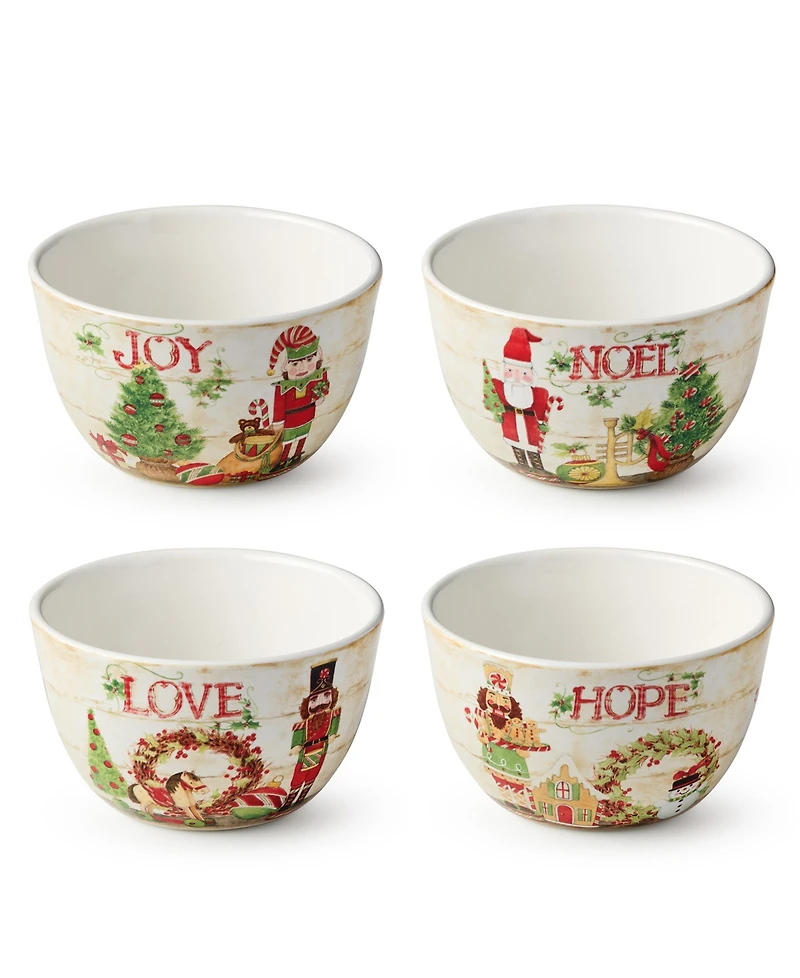 Certified International Nutcracker Parade Ice Cream Bowls, Set of 4