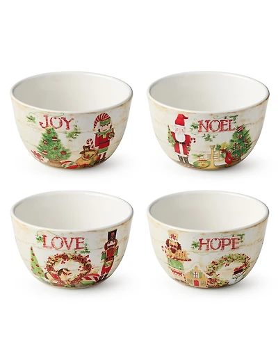 Certified International Nutcracker Parade Ice Cream Bowls, Set of 4
