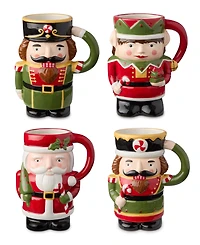 Certified International Nutcracker Parade 3-d Mugs, Set of 4
