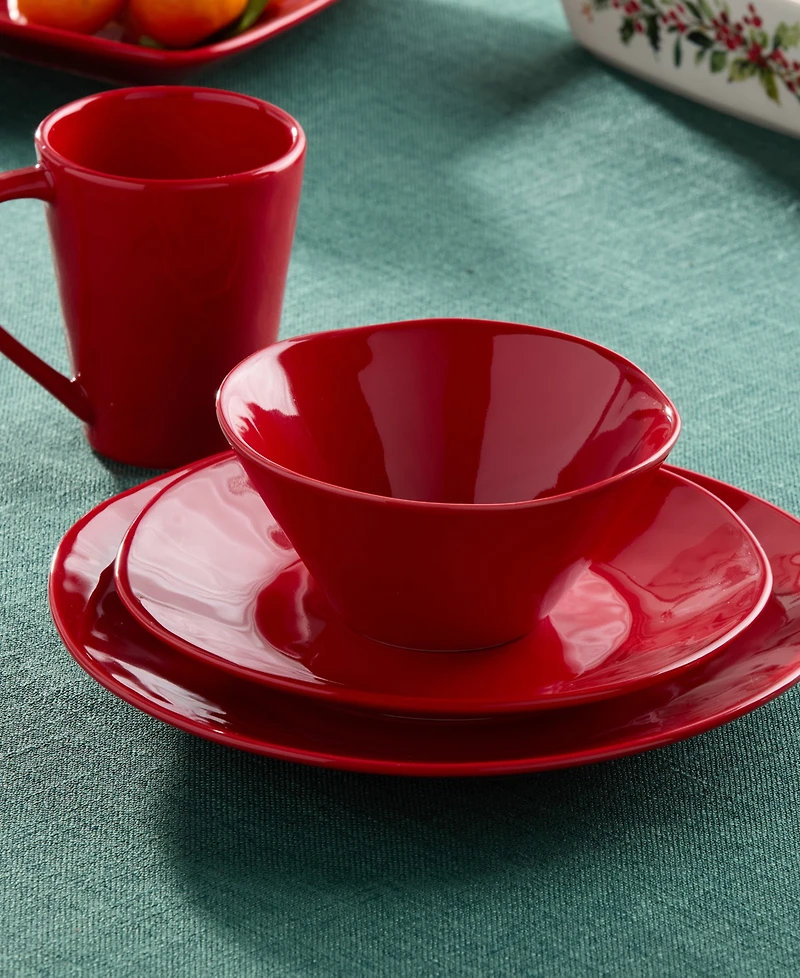 Certified International Berry Red Christmas 16-Pc. Dinnerware Set, Service for 4