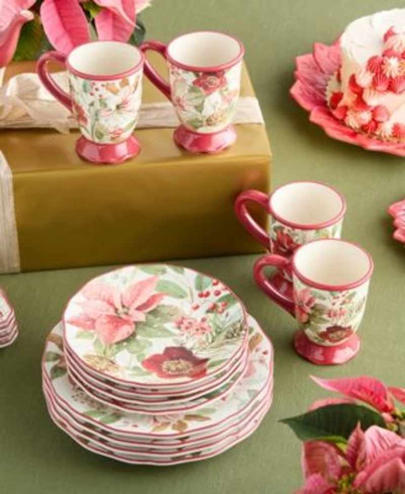Certified International Winter Blooms Christmas Dinnerware Collection