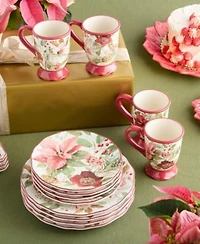 Certified International Winter Blooms Christmas Dinnerware Collection