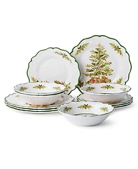 Certified International Holly Tree Melamine 12-Pc. Dinnerware Set, Service for 4