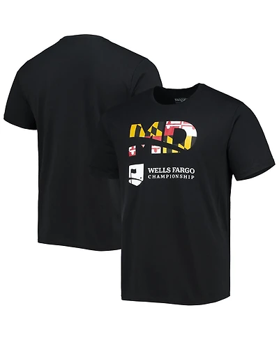 Levelwear Men's Black 2022 Wells Fargo Championship Maryland Flag T-Shirt