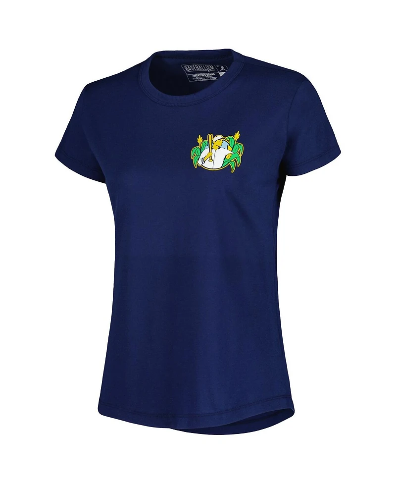 Baseballism Women's Navy Field of Dreams People Will Come T-Shirt