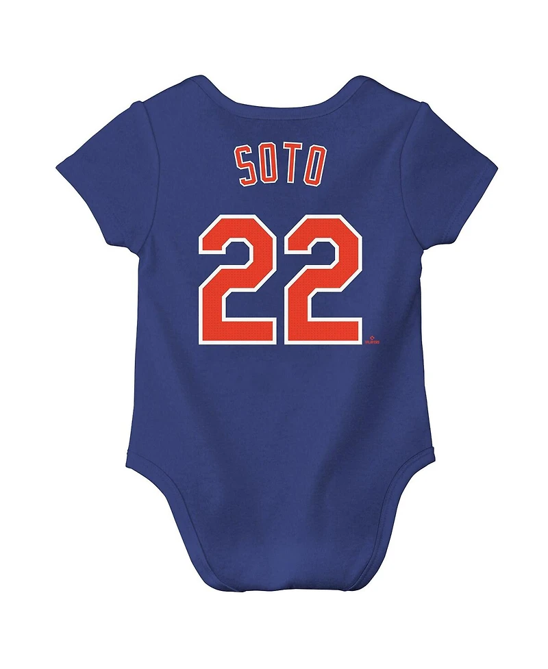 Nike Baby Boys and Girls Juan Soto Royal New York Mets Name Number Fuse Bodysuit